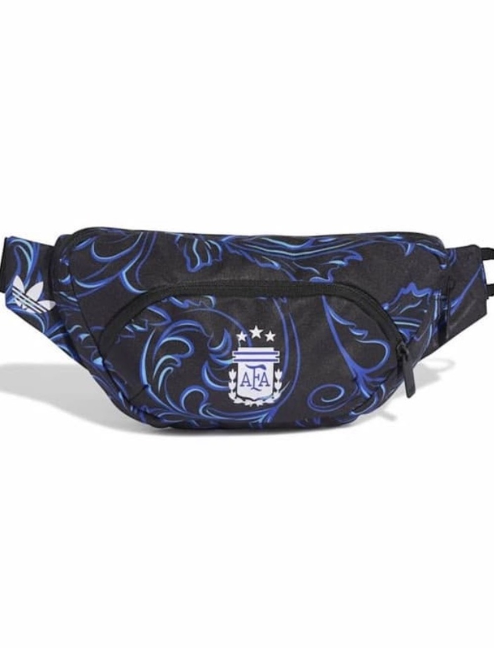 New ARGENTINA adidas Black and Blue Swirl Waist Bag ⭐️⭐️⭐️